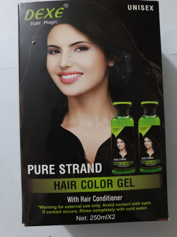 Dexe Pure Strand Hair Color Gel – 250ml x 2 | With Hair Conditioner | Unisex