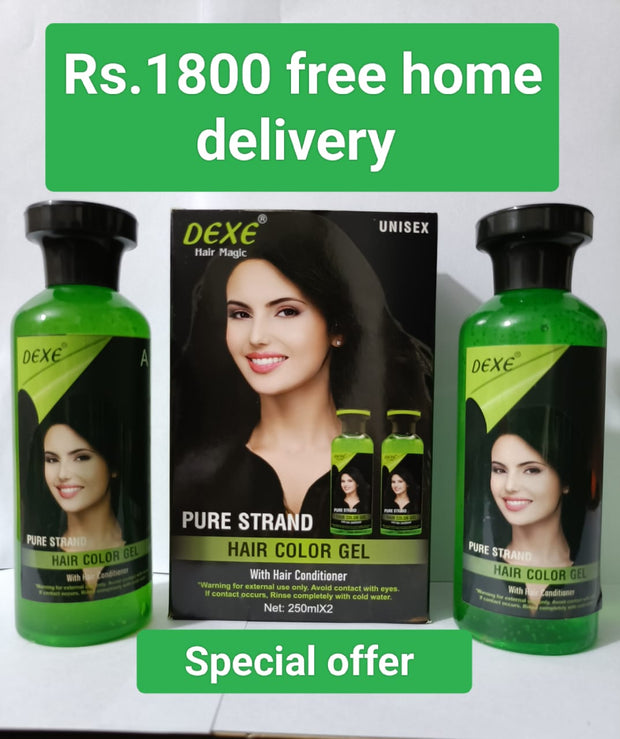 Dexe Pure Strand Hair Color Gel – 250ml x 2 | With Hair Conditioner | Unisex